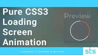 How to Create Simple HTML5 / CSS3 Preloader Animation | Circular Spinner Preloader - Youtube