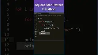 Square Star Pattern using Python #python #programming