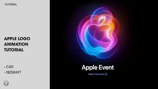 Cinema 4D redshift tutorial: Apple Event logo