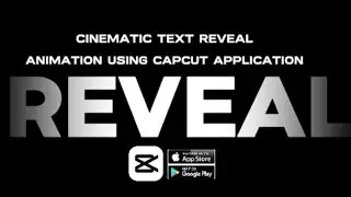 Cinematic text reveal animation on capcut