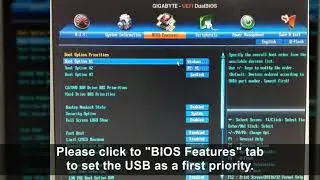 USB Booting on GIGABYTE Mainboard