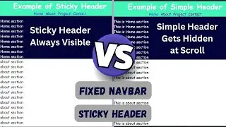 How to fix Header to the Top after Scroll| Sticky Navigation bar| HTML & CSS |No JavaScript #coding