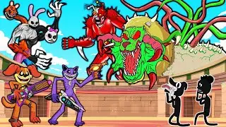 CATNAP  DOGDAY VS ZOOCHOSIS MUTANT LION MUTANT RABIT MIX MUTANT ANTEO - Funny Animation - GV Studio