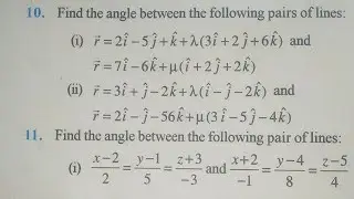 how to find angle between two lines||angle between two vectors|| find angle between 2 lines||#study