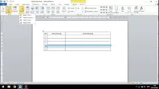 Cara menghapus baris pada tabel di Microsoft word 2010