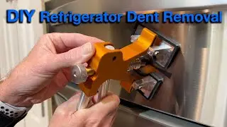 Dent Repair on Stainless Steel Refrigerator