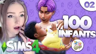 We Had a Secret Baby?? - 100 Infants Challenge [02] | The Sims 4