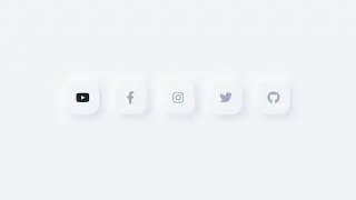 UI Neumorphic Social Media Icons with Hover Effect | HTML& CSS Tutorial