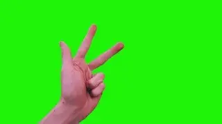 HAND SIGNS - COUNTING - Green Screen Footage Free