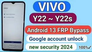 VIVO Y22 | Y22S FRP BYPASS || VIVO Y22 GOOGLE ACCOUNT UNLOCK||