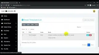 How to setup payroll, email, sms, template and send email | SumSchool