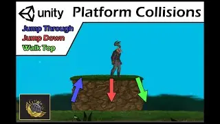 Unity Platform Collisions,  Jump through (2023 Tutorial)