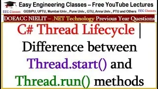 C# Thread Lifecycle | Difference between Thread.start() and Thread.run() methods