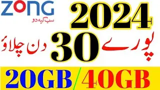 Zong 30 days internet package|Zong monthly internet package 4g|Zong monthly package 2024