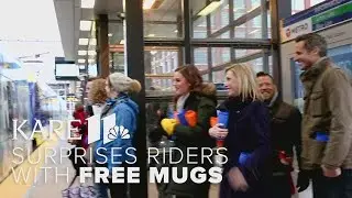 KARE 11 Sunrise team helps brighten the morning light rail commute