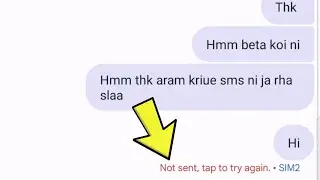 Not Sent Tap To Try Again Message Problem | How To Fix Sms Text Not Sent