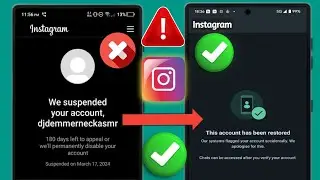 We Suspended Your Account Instagram 180 days Problem | Suspended Problem Solution