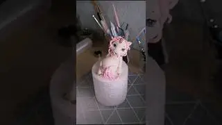 Unicorn caketopper, part of tutorial, fondant decor. Единорожек из мастики, часть мастер класса