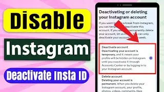 How to Disable Instagram temporarily 2024 New Update - Full Tutorial hide deactivate insta id ig