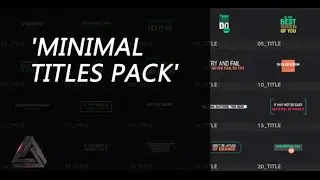 Minimal Titles Pack | After Effects Template | Titles