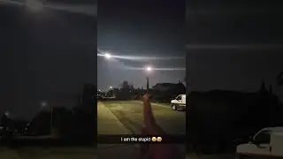 Surprised Person Thinks Bright Street Light is Another Moon in Sky - 1441671