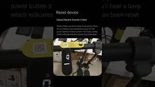 How to reset Xiaomi Electric Scooter 4 Ultra