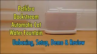 Petlibro Dockstream Automatic Cat Water Fountain Review - Plus: Unboxing, Setup and Demo!  #cats