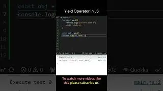 Interview Challenge # 118 | Yield operator in JS #javascript
