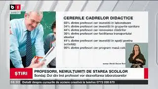 PROFESORII DIN MEDIUL RURAL, NEMULȚUMIȚI DE STAREA ȘCOLILOR_Știri B1_5 sept 2022