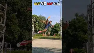 360 Vs 540 kick 🔥🥋🔥 #taekwondo #karate #kungfu #motivation #training #trick #speed #power #shorts