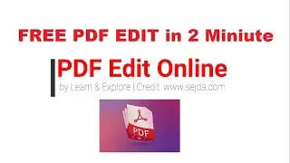 How to Edit PDF online Free | www.sejda.com