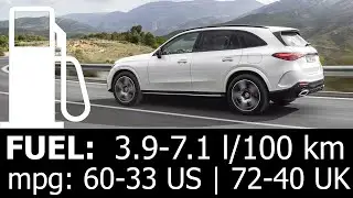 2023 Mercedes GLC 220d highway fuel consumption economy autobahn motorway mpg l/100 km efficiency