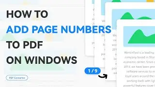 How to Add Page Numbers to PDF on Windows | WorkinTool PDF Converter