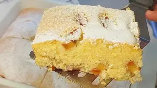 The most delicious simple cake! Cake without dairy products. Plum cotton cake.