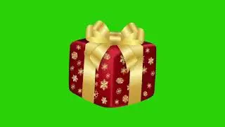 Green Screen Gift Box New Year Animation Footage 4K