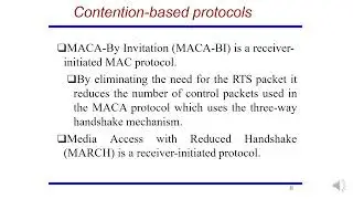 Contention based protocol