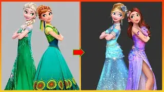 Frozen: Elsa Anna Glow Up - Frozen Disney Princesses Glow Up Art