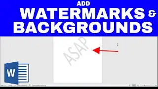 How to Add WATERMARKS & BACKGROUNDS in Word (Tutorial)