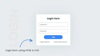 How To Create Login Form In HTML and CSS | Make Sign In Form Design