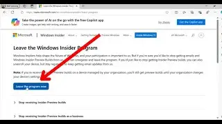 How to Leave Windows Insider Program on Windows 11