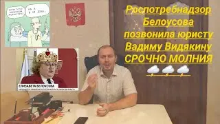 Роспотребнадзор Белоусова позвонила юристу Вадиму Видякину СРОЧНО МОЛНИЯ 🌩 🌩 🌩