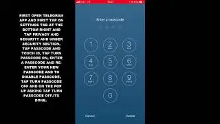 HOW TO ENABLE OR DISABLE PASSCODE LOCK IN TELEGRAM APP (IOS)