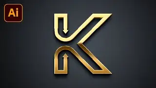 Logo Design - Golden K Letter Logo Design In Illustrator | Adobe Illustrator CC