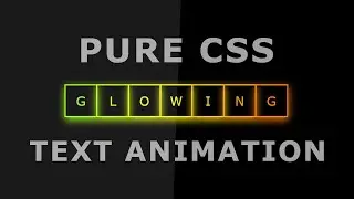 CSS Glowing text effect with pure CSS 100%