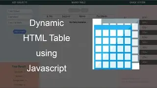 How to create Dynamic HTML Table using Javascript | HTML Table