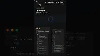 Animated Website Loader V1 | #shorts  #css #html #animated #htmlcss |