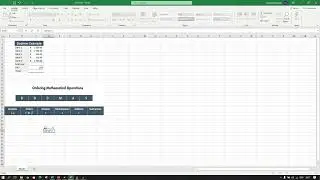 Order of Operations in Excel