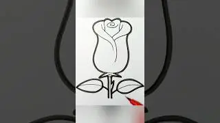 #rose #drawing #easy #shorts | #howtodraw rose easily #shortvideo | Draw Smart