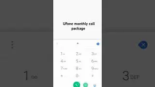 ufone call package monthly