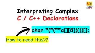 Interpreting Complex Declaration | How to read complex declaration in C / C++ ?